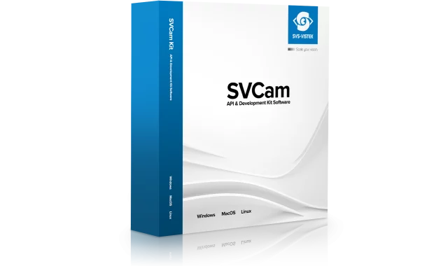 Verpackung der SVCam Development Kit Software.
